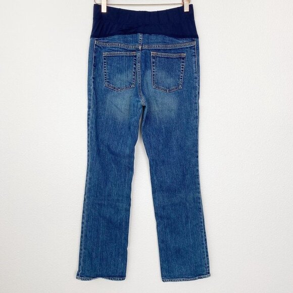 GAP Maternity Womens 2 Medium Wash Straight Jeans Belly Panel - Picture 3 of 8